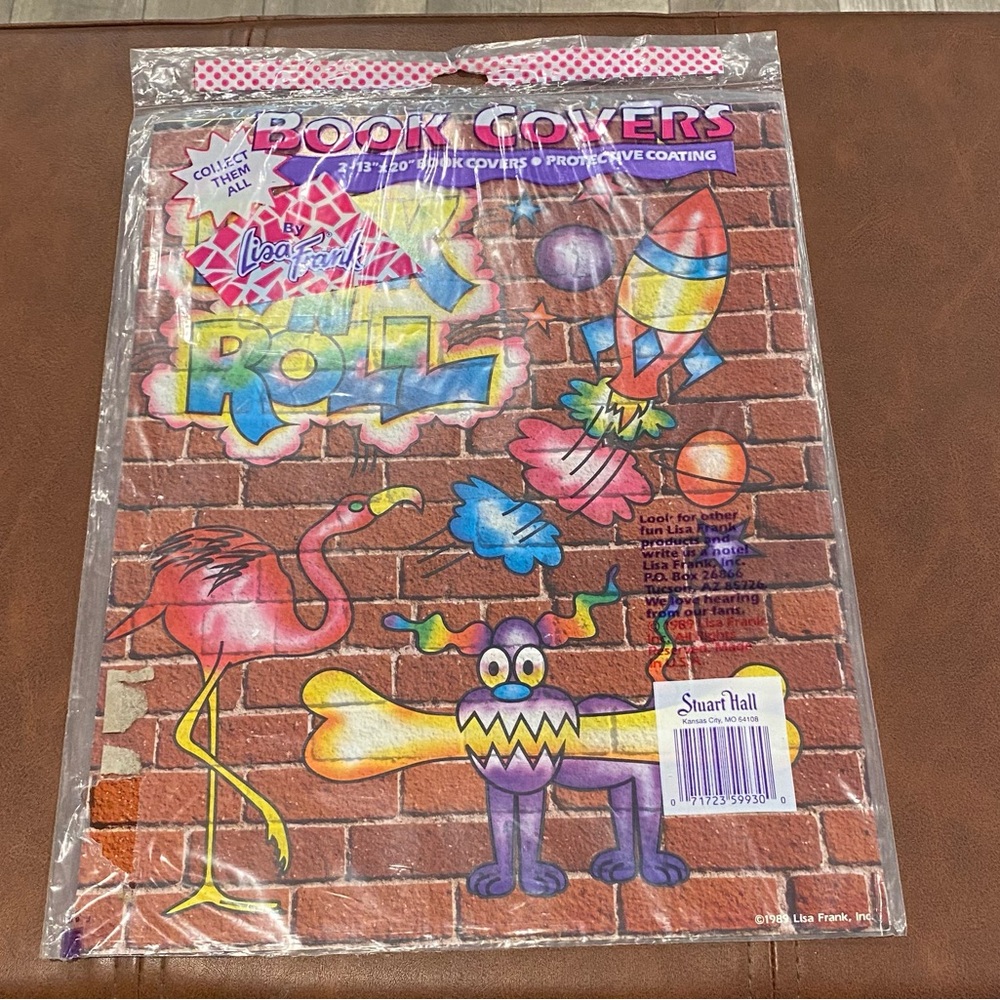 Lisa Frank Vintage 1989 Book Covers 2-Pack 13"x20"